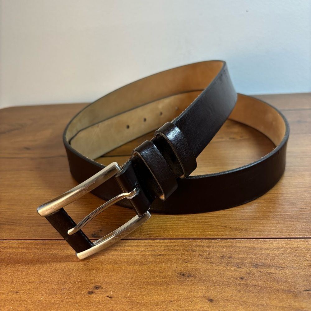 Men's Brown Leather Belt Made in the USA Size Large